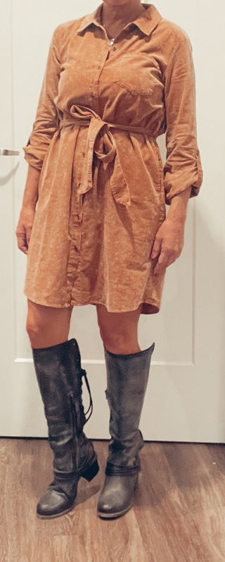 Corduroy Shirt Dress