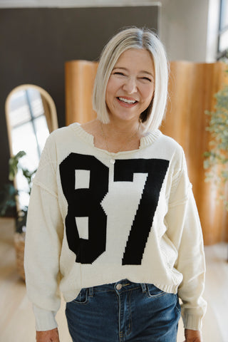 Game Day 87 Cable Knit Sweater