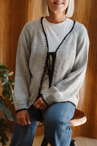 Cozy Tie Front Knit Cardigan Sweater